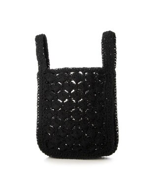 UNBILLION cachecache 柄編みショッパーミニトート ブラック
