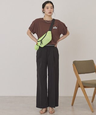 AMERICAN HOLIC 【先行予約】【マルチ機能】ウエストラインスラックスパンツ Black