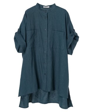 CRAFT STANDARD BOUTIQUE 【キナリノ別注】リネンレーヨンWポケットシャツ Navy