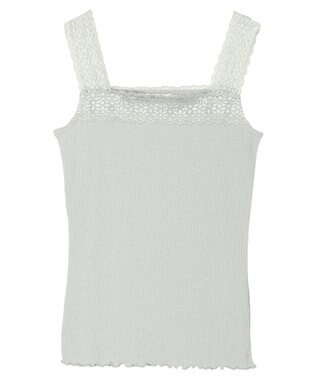 earth music&ecology レーススクエアキャミソール Mint