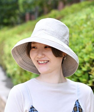ATRENA 体感-10℃コカゲル リネンエッジアップハット