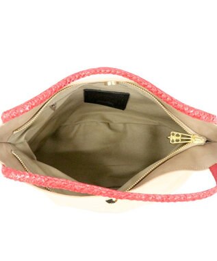 Regalo Felice 【軽量 / ラメ加工牛革使用 / 2way】トート小 / REGALO RE(アイボリー×レッド)