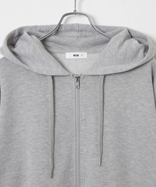 WEGO 【SCHOOLITEM】ルーズフィットジップパーカー 杢グレー