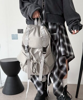 WEGO 【ユニセックス着用ITEM】3ポケットフラップリュック 柄2