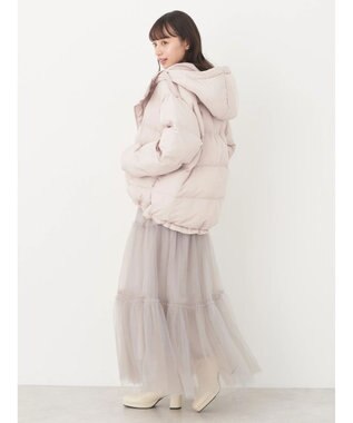 earth music&ecology フーディー中綿ブルゾン Beige