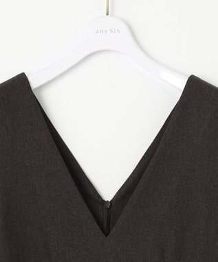 ANY SIS L 【2SET】プリーツコンビ ジャンパースカート セット ブラウン×アイボリー