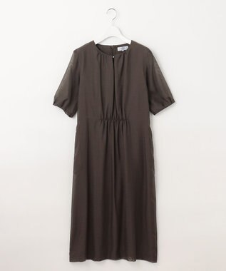 J.PRESS LADIES L 【WEB限定カラーあり・洗える】 ブライトスパンボイル ワンピース ダークブラウン系