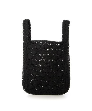 UNBILLION cachecache 柄編みショッパーミニトート ブラック