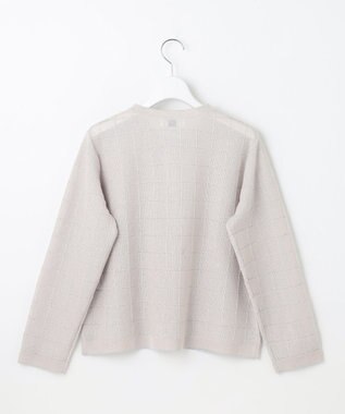 J.PRESS LADIES 【洗える】WINDY JACKET ニット ジャケット グレージュ系