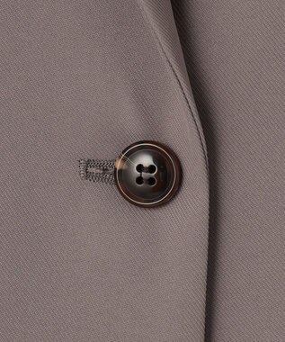 Feroux 【洗える】バックペプラム ジレ ライトグレー系