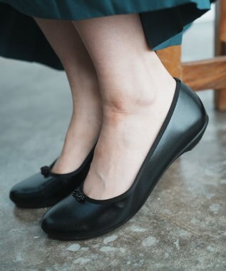 muuc ビーズモチーフのバレエシューズ ブラック