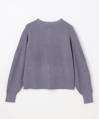 ANY 【手洗い可】パールカーディガン ブルーグレー