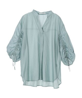 Green Parks ・ＥＬＥＮＣＡＲＥ　ＤＵＥ　ドロストスリーブチュニック Sax