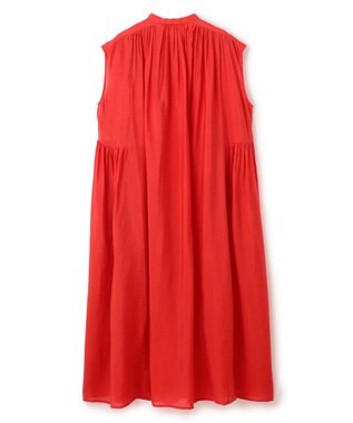UNFILO ヴィンテージシアー ギャザーワンピース スカーレット