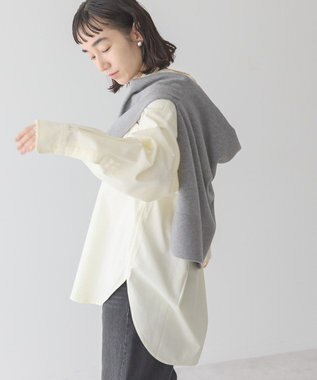 AMERICAN HOLIC ＵＶカットリサイクルコットンオックスシャツ Stripe Yellow