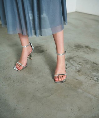 GRACE CONTINENTAL テーラーチュールワンピース グレー