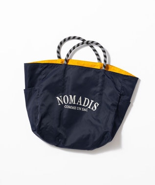 【好評につき新色追加】NOMADIS SAC2 W ナイロン リバーシブル トートバッグ, ネイビー×マスタード, F