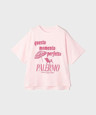GRACE CONTINENTAL リゾートビーチTシャツ ピンク