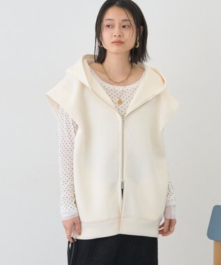 AMERICAN HOLIC ポンチZIPフーディーベスト Ivory