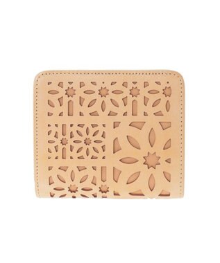 genten マルチカットワークミニ　二つ折り財布 ハニーベージュ