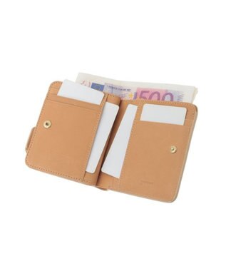 genten マルチカットワークミニ　二つ折り財布 ハニーベージュ