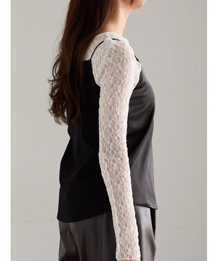 Te chichi 前後2WAYサテン&スムースキャミソール ブラック