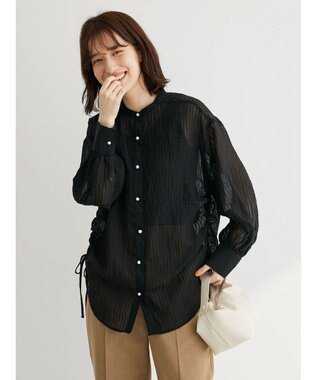 Green Parks ・ＥＬＥＮＣＡＲＥ　ＤＵＥ　ストライプシャツチュニック Black