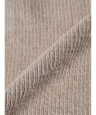 CRAFT STANDARD BOUTIQUE 洗えるモールニット配色プルオーバー Gray Beige