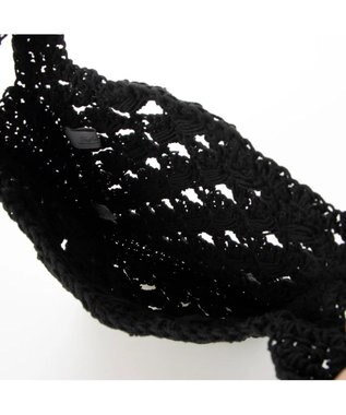 UNBILLION cachecache 柄編みショッパーミニトート ブラック