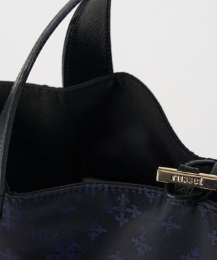 russet ナイロンジャガード2WAYミニトートバッグ(SF-260) Black/Navy