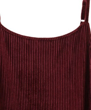 Green Parks ベロアプリーツキャミワンピース Charcoal Gray