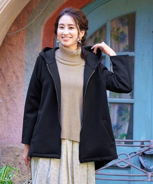 Tiaclasse 【洗える】もっちり柔らかいリブタートルプルオーバーニット ベージュ