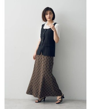 YECCA VECCA リネンライクビスチェベスト Black