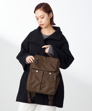 Y'SACCS ダブルホックポケットリュック チョコ