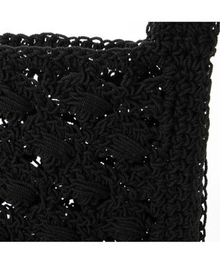 UNBILLION cachecache 柄編みショッパーミニトート ブラック