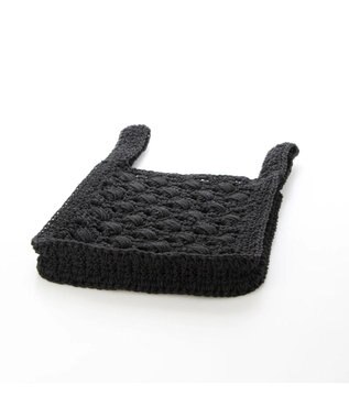 UNBILLION cachecache 柄編みショッパーミニトート ブラック