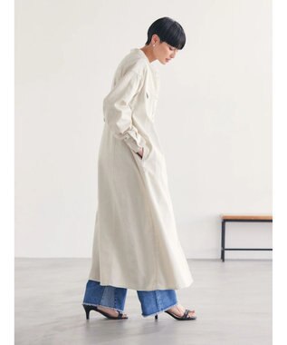AMERICAN HOLIC ツイルＷポケットＡラインワンピース Ivory