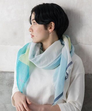 POLS 播州織 極細コットンストール グリーン