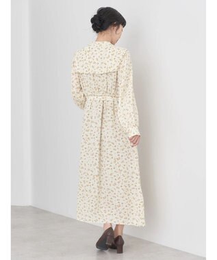 earth music&ecology キンモクセイ柄ワンピース Beige