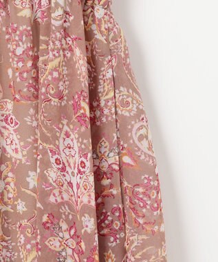 自由区 【速乾性・放湿性・防シワ性】サラサプリント ワンピース ブラウン系5