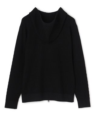 JOSEPH HOMME 【新柄】  ヴィスコースリンクス　ジップアップニットフーディー ブラック系