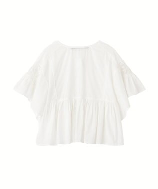 YECCA VECCA 刺繍レースブラウス Off White