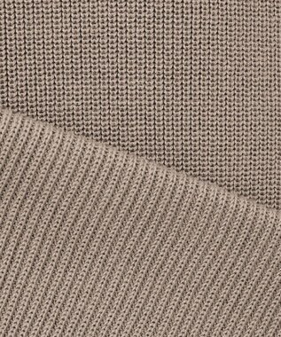 UNFILO ハーフスリーブ畔カーディガン グレージュ