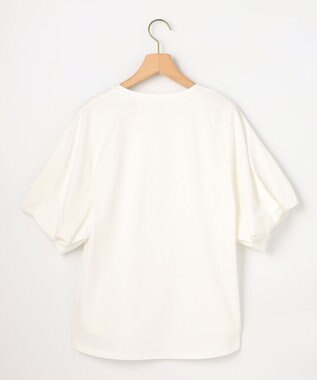 組曲 【先行予約】プレーティング天竺 バルーンスリーブカットソー ホワイト系