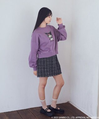 earth music&ecology マイメロディ＆クロミ／ｅａｒｔｈ　レトロアートスウェット Purple