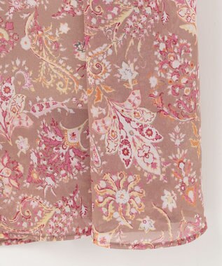 自由区 【速乾性・放湿性・防シワ性】サラサプリント ワンピース ブラウン系5