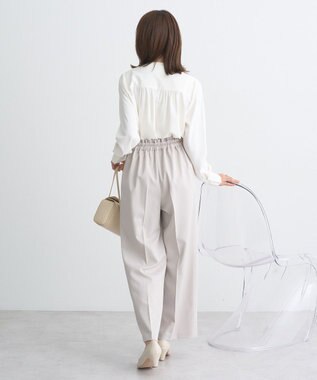 earth music&ecology ウエストフリルワイドパンツ Beige