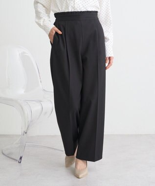 earth music&ecology ウエストフリルワイドパンツ Black