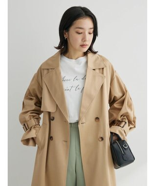 Green Parks ・Ｐｅｔｉｔ　Ｆｌｅｕｒボリュームスリーブトレンチコート Beige