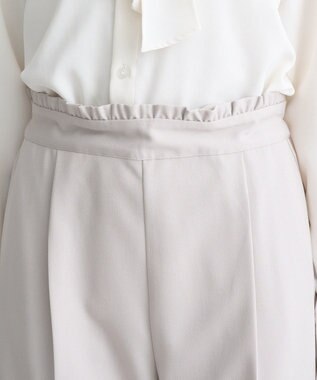 earth music&ecology ウエストフリルワイドパンツ Beige